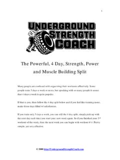 The Powerful, 4 Day, Strength, Power and Muscle Building …