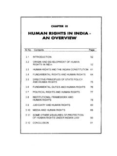HUMAN RIGHTS INDIA AN OVERVIEW - Shodhganga