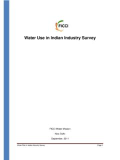 Water Use in Indian Industry Survey results