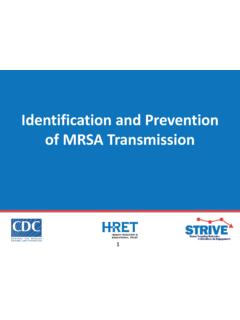 Identification and Prevention of MRSA Transmission