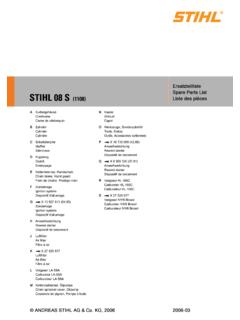 Spare Parts List STIHL 08 S (1108) Liste des pi&#232;ces