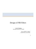3F3 5 Design of FIR Filters - Vyssotski