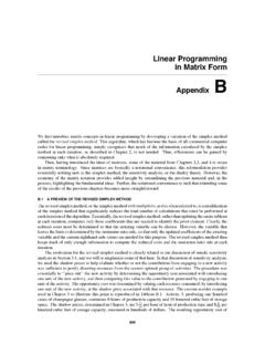 Linear Programming in Matrix Form B
