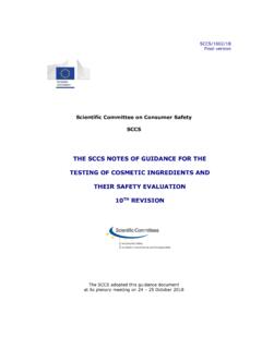 THE SCCS NOTES OF GUIDANCE FOR THE TESTING OF …
