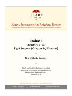 Psalms I, II; Proverbs - FREE KJV Bible Studies | …