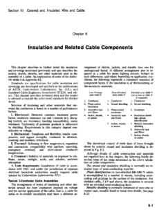 Insulation and Related Cable Components