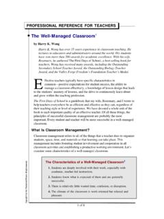 The Well-Managed Classroom 1