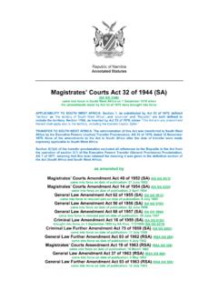 Magistrates’ Courts Act 32 of 1944 (SA)
