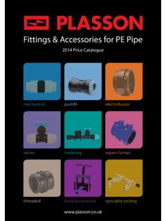 Fittings &amp; Accessories for PE Pipe - Plasson | New