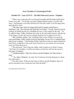 Jesus’ Parables in Chronological Order Parable #33 ~ Luke ...