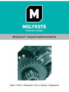 Molykote Industrieschmierstoffe - ibh.co.at
