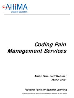 Coding Pain Management Services