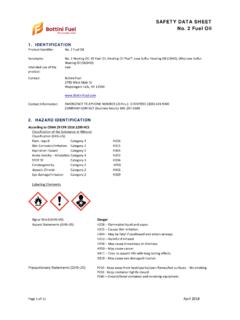 SAFETY DATA SHEET No. 2 Fuel Oil - Bottini Fuel