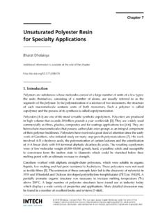 Unsaturated Polyester Resin for Specialty Applications