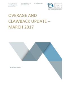 OVERAGE AND CLAWBACK UPDATE MARCH 2017