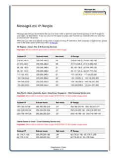 MessageLabs IP Ranges - Graig