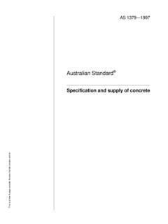 AS 1379-1997 Specification and supply of concrete