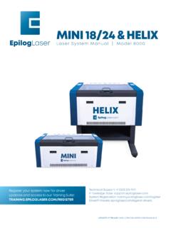 MINI 18/24 &amp; HELIX - Epilog Laser