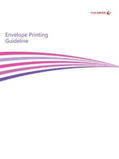 Envelope Printing Guideline - Fuji Xerox