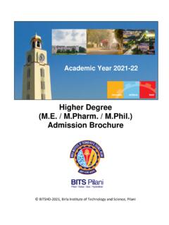 Higher Degree (M.E. / M.Pharm. / M.Phil.) Admission Brochure