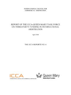 REPORT OF THE ICCA-QUEEN MARY TASK ... - arbitration …