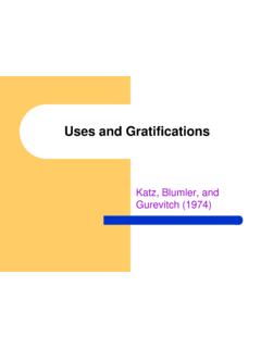Uses and Gratifications - Gloria Boone