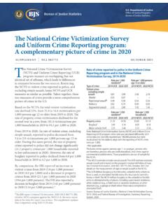The National Crime Victimization Survey and Uniform Crime ...