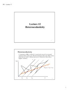 Lecture 12 Heteroscedasticity - Bauer College of Business