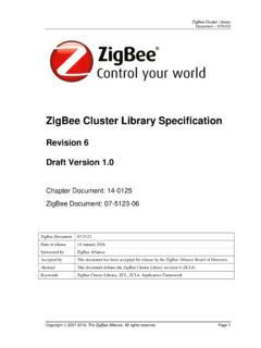 ZigBee Cluster Library Specification
