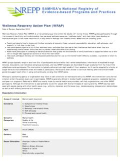 Wellness Recovery Action Plan (WRAP) - NAMI Mass
