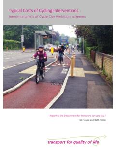 Typical Costs of Cycling Interventions - GOV.UK