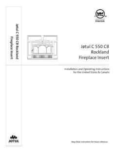 550 J&#248;tul C 550 CB Rockland Fireplace Insert - Heat'N Sweep