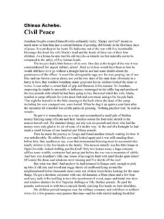 Chinua Achebe. Civil Peace - PBworks