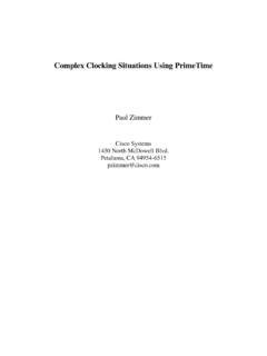 Complex Clocking Situations Using PrimeTime