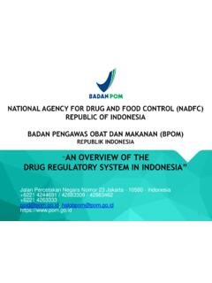 NATIONAL AGENCY FOR DRUG AND FOOD CONTROL …