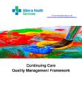 Continuing Care Quality Management Framework