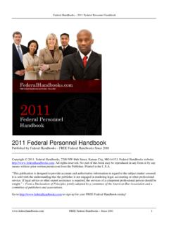 2011 Federal Personnel Handbook