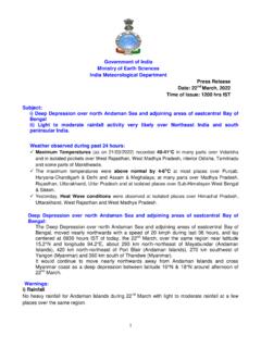 Government of India Ministry of Earth Sciences India ...