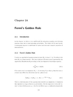 Fermi’s Golden Rule - Cornell University