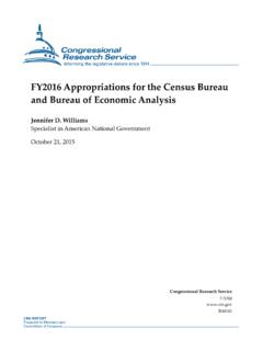 FY2016 Appropriations for the Census Bureau and Bureau of ...