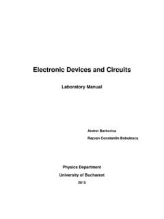 Electronic Devices and Circuits Laboratory - UNIBUC