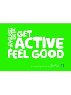 Move more - Macmillan Cancer Support