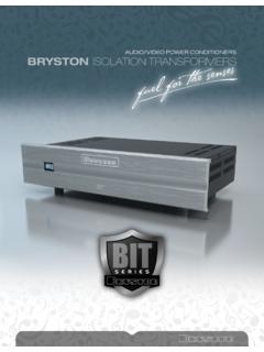 AUDIO/VIDEO POWER CONDITIONERS RSTON …
