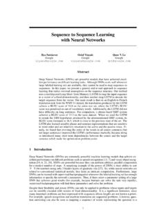 Sequence to Sequence Learning with ... - List of Proceedings