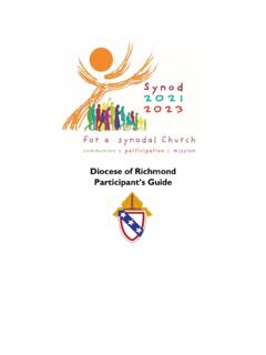 Diocese of Richmond Participant’s Guide