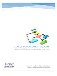 Change Management Toolkit - University of California, Berkeley