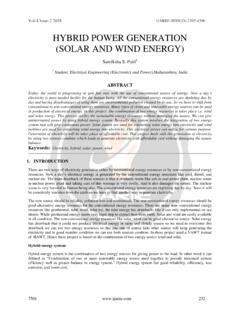 HYBRID POWER GENERATION (SOLAR AND WIND ENERGY)