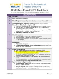 HealthCare Provider CPR Guidelines - UC Davis