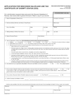 February 2021 S-103 Application For Wisconsin Sales and ...