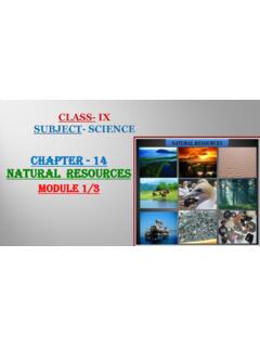 CHAPTER - 14 NATURAL RESOURCES